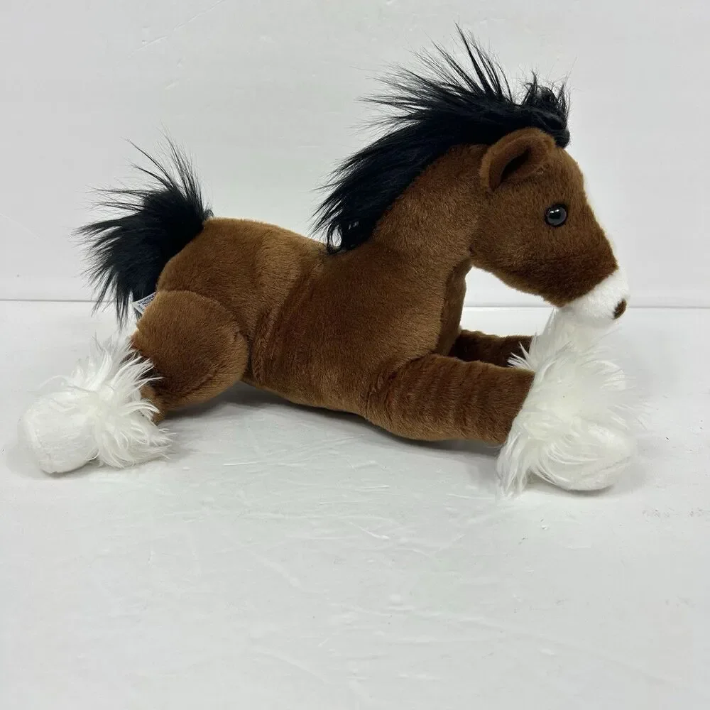Aurora World Clydesdale Horse Pony Fancy Brown White 12